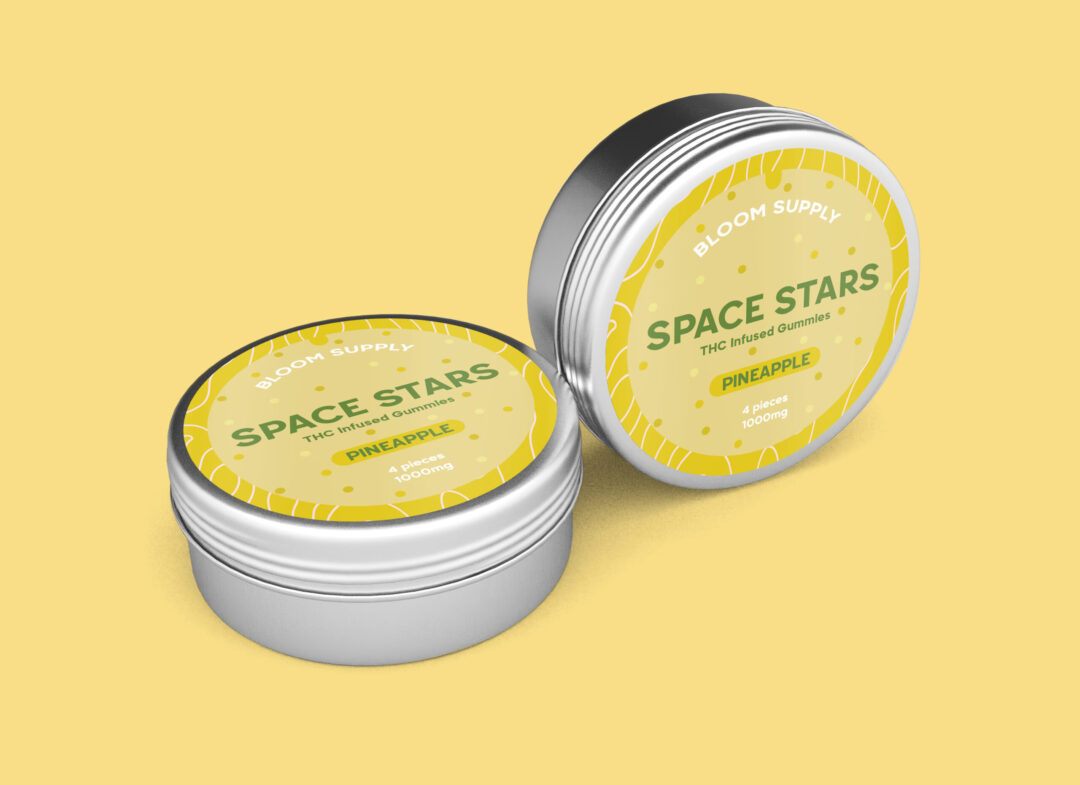 44 Space Stars - Pineapple THC Infused Gummies (1000mg)